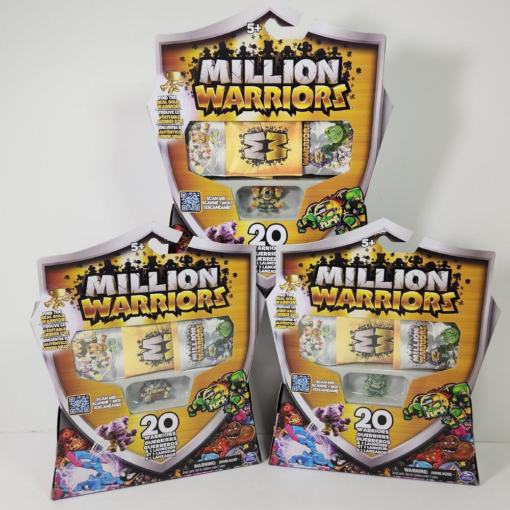 Lot of 3 Million Warriors 20 Pack Blind Bags Launcher New & Sealed NIB Micro - Picture 2 of 6